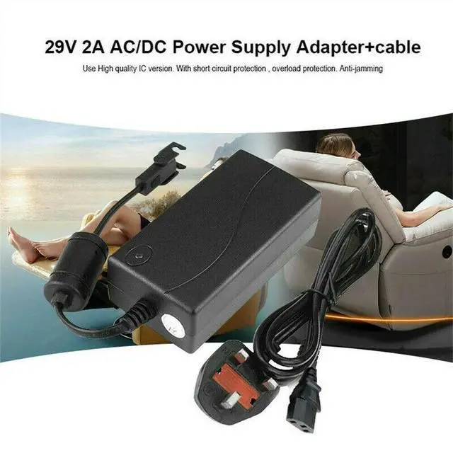 Alt view image 2 of 6 - 29V/AC/DC Power Supply Electric Recliner Sofa Chair Adapter Transformer Tool -US Plug