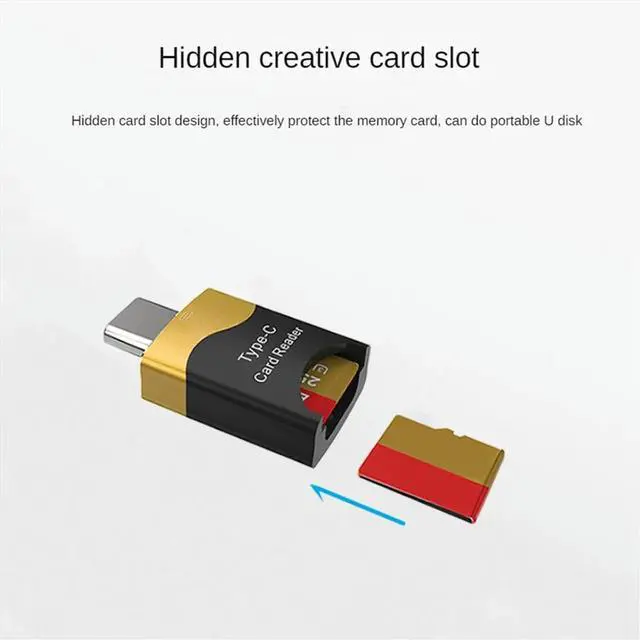 Main image of Mini Type-C Card Reader Mobile OTG Card Reader Hidden Card Slot Plug and Play Flash Drive TF Card Reader