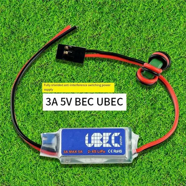 Main image of Electric Control BEC Full Screen Shielded Anti-Interference Switch Power 2-6S Voltage Reduction Module 3A 5V UBEC Heli