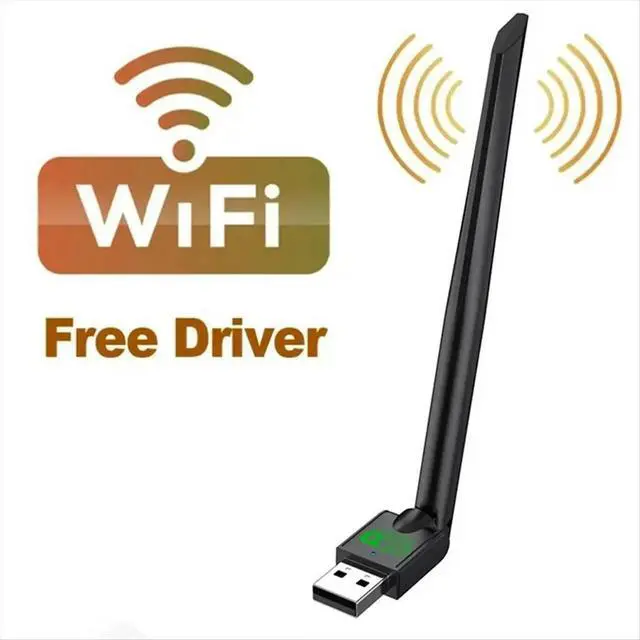 Alt view image 3 of 6 - 150Mbps USB Adapter Free Drive Dongle Supports 7 8 10 Antenna Network Card for Desktop Laptop