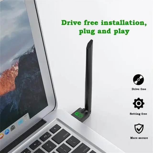 Main image of 150Mbps USB Adapter Free Drive Dongle Supports 7 8 10 Antenna Network Card for Desktop Laptop