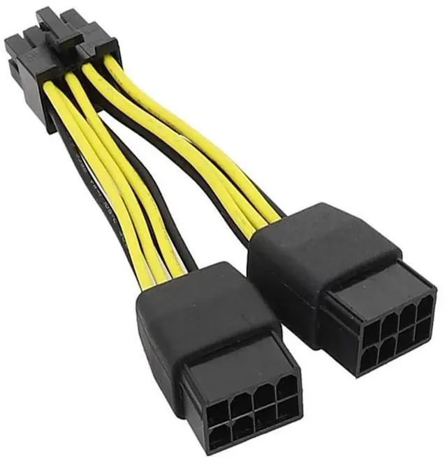 Alt view image 2 of 6 - Dual 8Pin to 8Pin Power Cable Graphics Card Power Cord Cable for K80/M40/P100/V1 GPU 10cm A