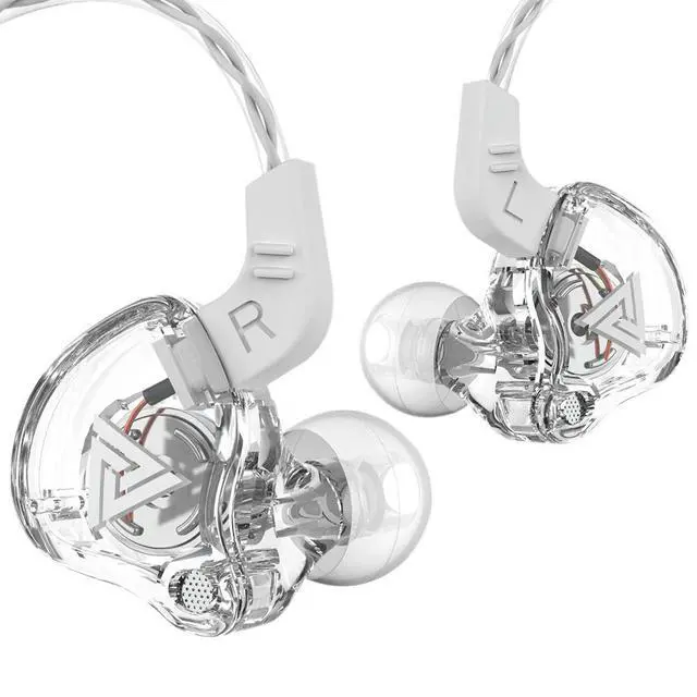 Alt view image 2 of 6 - QKZ AK6 Sports Earphones 3.5mm In-Ear Monitor Dual-Magnet Driver with Microphone Headset Music Earbuds Headset White