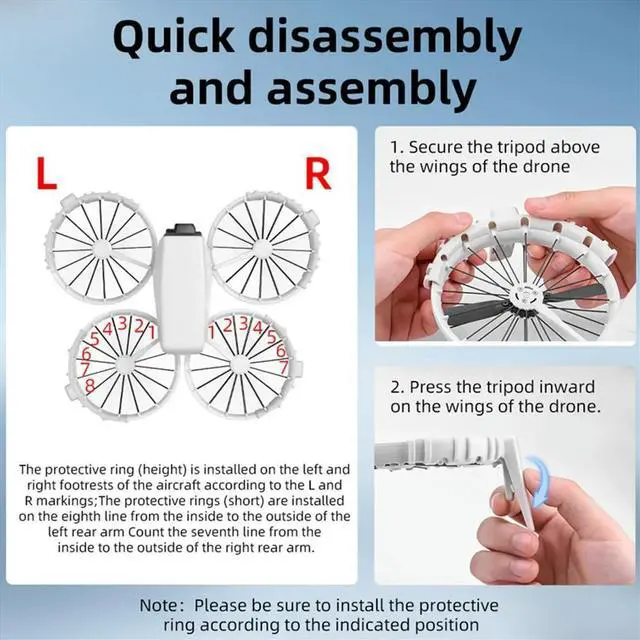 Alt view image 3 of 6 - For Flip Propeller Protection Cover Heightening Tripod Protection Ring Accessories