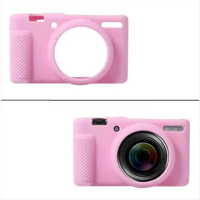 Alt view image 3 of 6 - Camera Case Protector for ZV-1F ZV-1 II ZV-1M2, Silicone Camera Protective Cover Pink