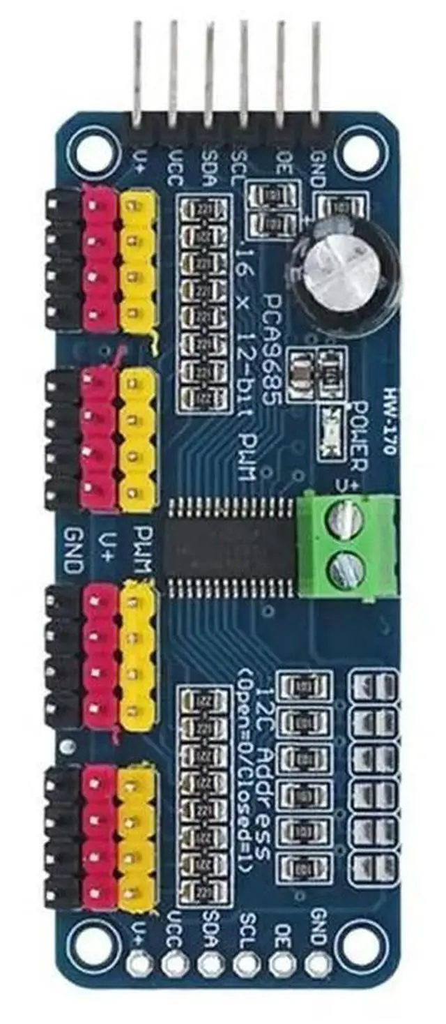 Alt view image 2 of 6 - 16 Channel PWM Servo Drive Board Robot Controller IIC Interface Driver Module PCA9685 for