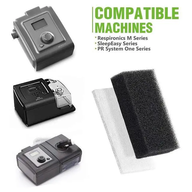 Alt view image 2 of 6 - 50PCS CPAP Filters for Respironics Premium Foam Filter and Ultra Fine Filters Respironics M Series