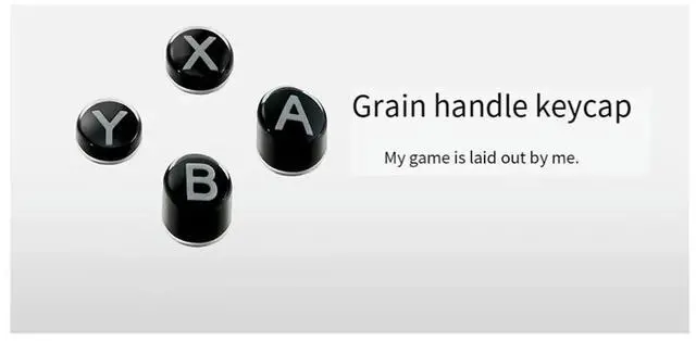 Main image of Keycap Replacement for NS62 for ES/ES Pro KK3 TT Series Controllers for Switch Layout B A X Y Buttons Black