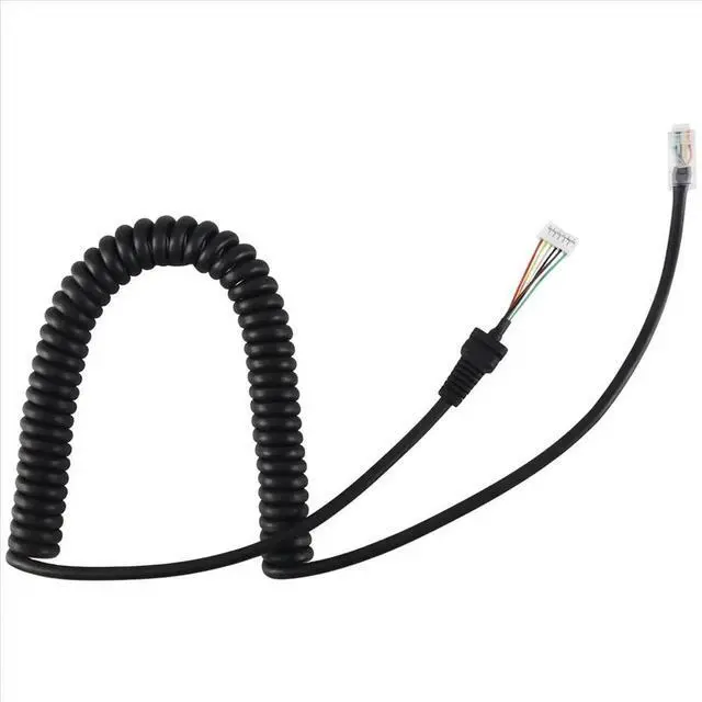 Alt view image 3 of 6 - Car Hand Speaker Microphone Cable for -48 -48A6J FT-8800R FT-8900R FT-7900R FT-1807 FT-7800R FT-2900R FT-1900