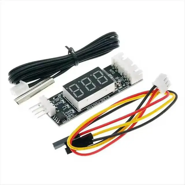 Alt view image 2 of 3 - DC12V 3A 4 Wire PWM Fan Temperature Control Speed Governor Fan Speed Controller Digital Display Module Power Supply