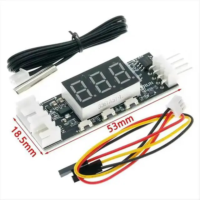 Alt view image 3 of 3 - DC12V 3A 4 Wire PWM Fan Temperature Control Speed Governor Fan Speed Controller Digital Display Module Power Supply