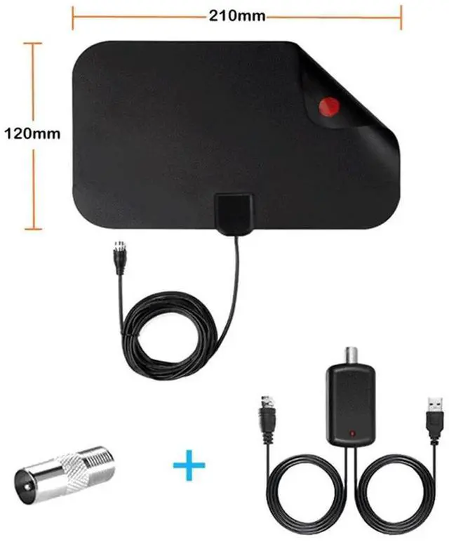 Main image of HDTV Antenna Indoor Digital Amplified TV Antenna with Strong Signal Full HD TV Reception, 80 Miles Range