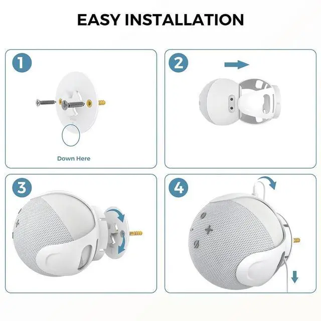 Main image of Wall Mount Holder Stand For Echo Dot 4&5 Space Saving Bracket Assistants For Speaker Accessory
