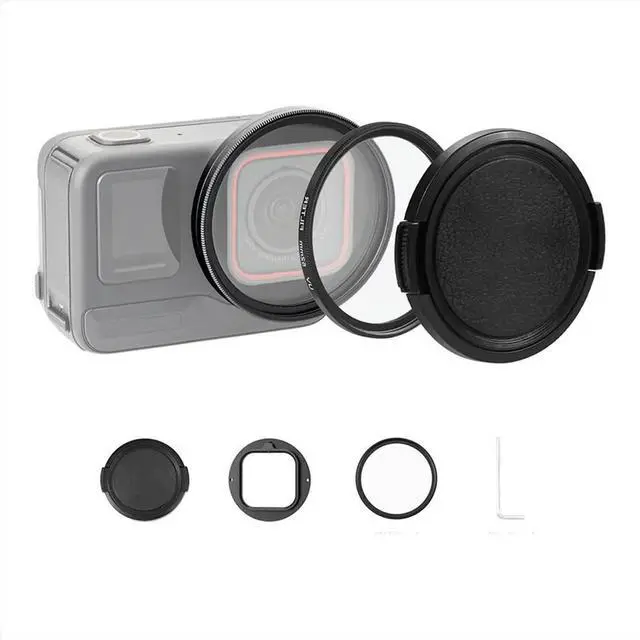 Alt view image 3 of 3 - For Pro 52mm UV Lens Filter Adapter Ring with Lens Cover Sports Action Camera Accessories