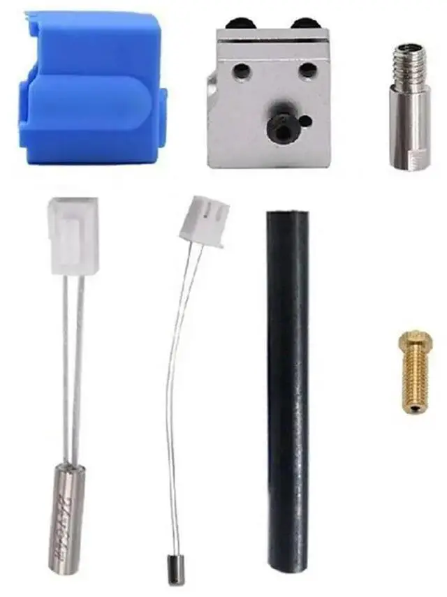 Main image of 3D Printer Parts for X1 & Genius 0.4mm Nozzle NTC100K Thermistor Heat Tube Heated Block