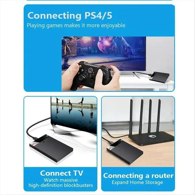Alt view image 3 of 6 - 2.5 Inch SSD Solid State Drive Enclosure Mechanical Serial SATA USB3.0 High Speed External Mobile Hard Drive Enclosure, A
