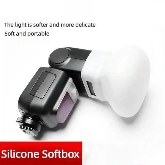 Alt view image 3 of 6 - Silicone For TT520 TT520II TT685 TT600 V860 II V850II Ad0200pro Flash Diffuser Soft Light Cover Speedlite