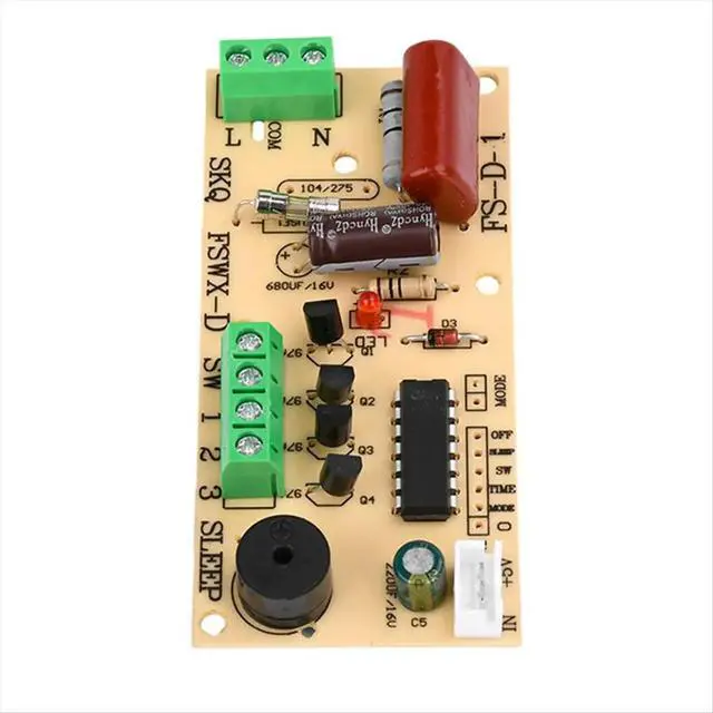 Alt view image 3 of 3 - Electric Fan Universal Repair Board Universal Modified Circuit Board Control Board Repair Board with Remote Control