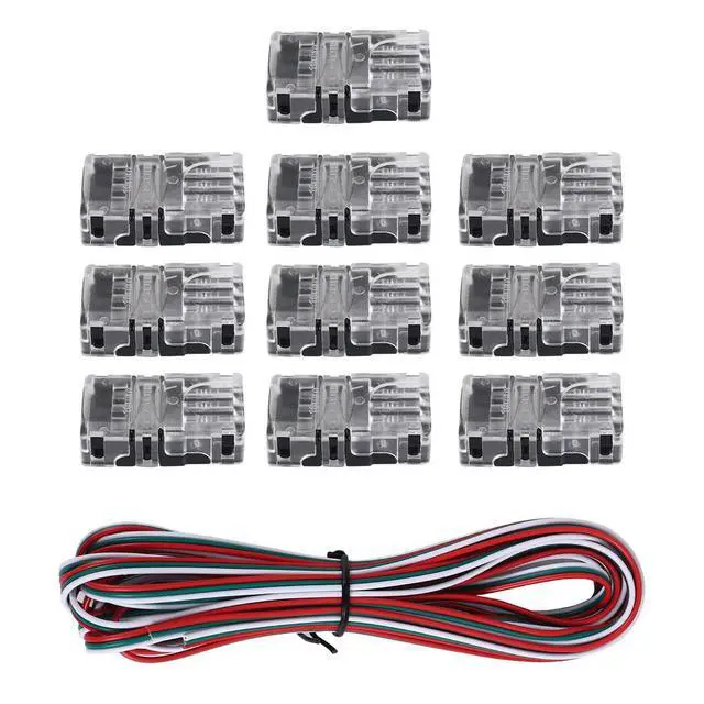 Alt view image 3 of 3 - 11 Pieces Tunable 3 Pin LED Strip Connectors 10mm LED Strip Light Connectors LED Strip Connector Terminal for WS2811