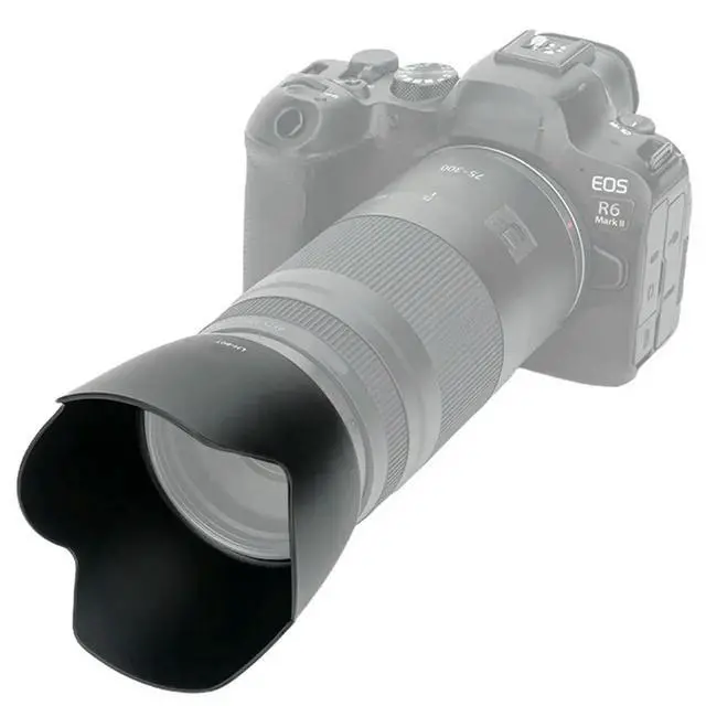 Alt view image 3 of 3 - For 75-300mm ET-60 Lens Hood Shade F4-5.6 EF 75-300mm F4-5.6 III EF-S 55-250mm F4.5-5.6 is II EF 90-300mm