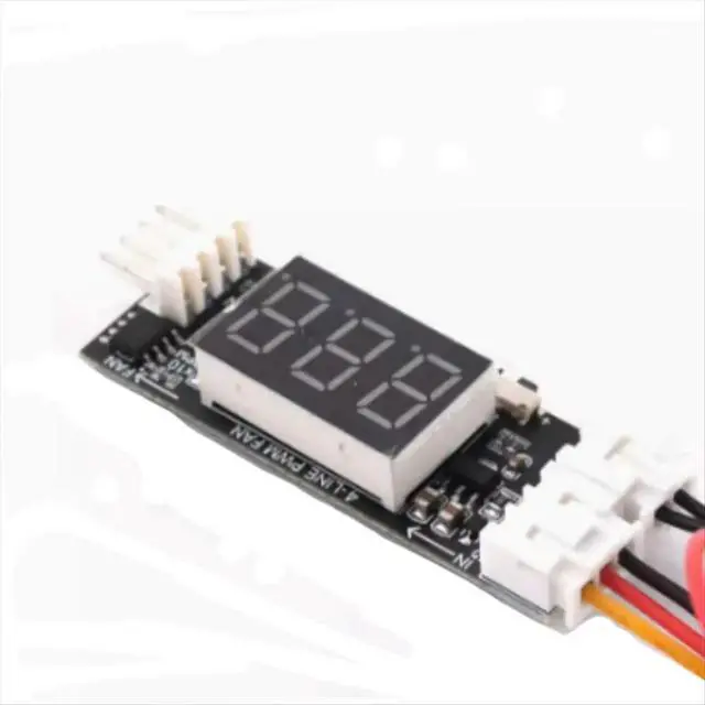 Alt view image 3 of 3 - 12V PWM 4-Wire Fan Temperature Control Speed Controller Chassis Noise Reduction Module Support Fan Speed Control