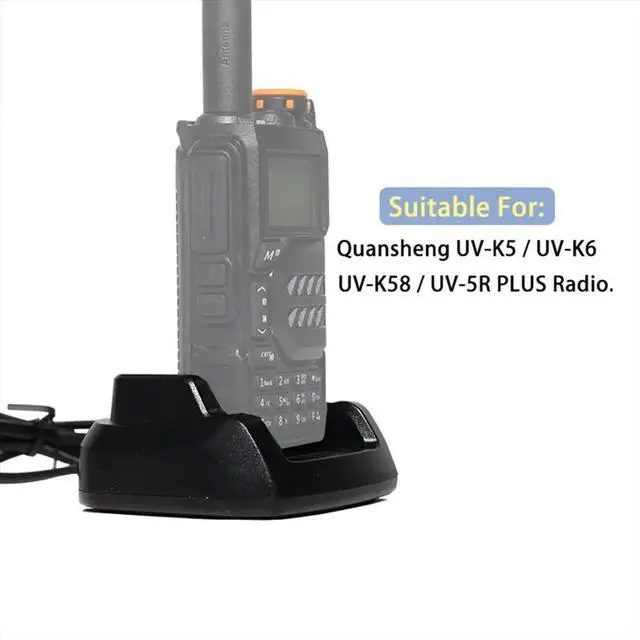 Main image of C-51 Charger Desktop Charger Charging Dock for UV-K5/UV-K6/UV-K58/UV-5R PLUS Two-Way Radio EU Plug