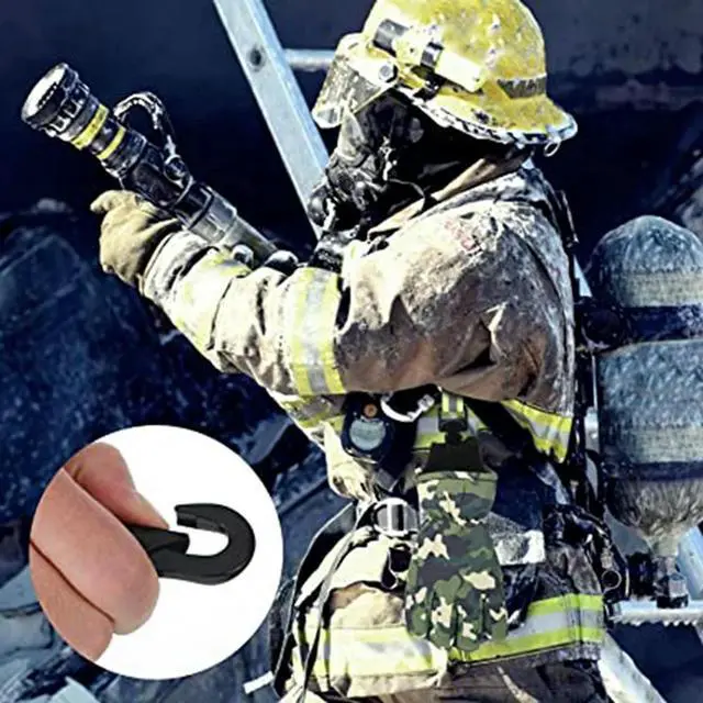 Alt view image 2 of 3 - 4 Pcs Firefighter Glove Strap Safety Glove Holder Glove Clips For Firefighter Police Rescue Work Glove Belt Clips