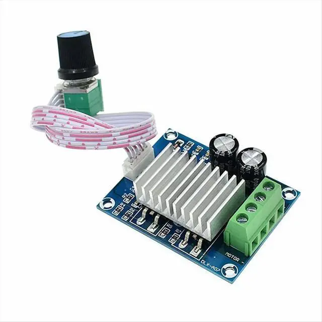 Alt view image 3 of 6 - 20A PWM DC Motor Speed Controller 12-24V DC Adjustable Motor Governor Temperature Regulating Dimming Switch