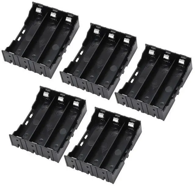 Alt view image 2 of 6 - 5 Pcs Black Plastic 3 x 3.7V Batteries 6 Pin Holder Case