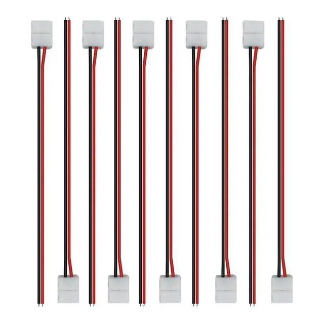 Alt view image 2 of 6 - 50Pcs LED Tape Connector 2Pin LED Strip Accessories Connectors 8Mm for 2835 3528 5050 5730 5630 SMD LED Strip