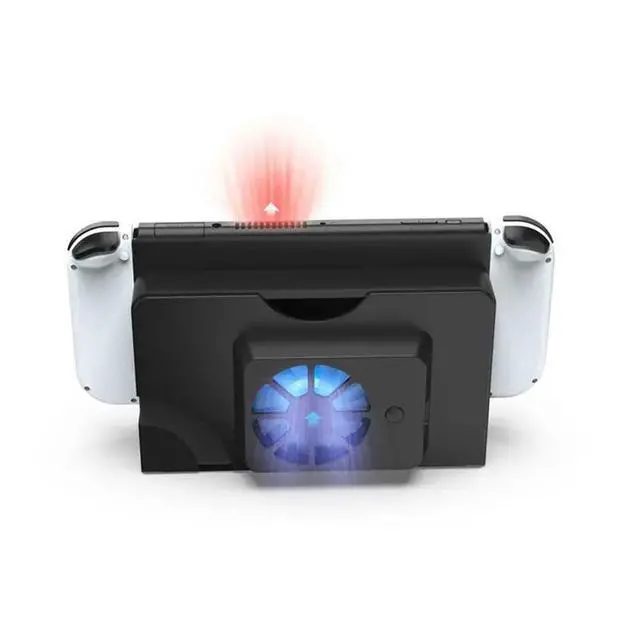 Alt view image 3 of 3 - For Switch OLED External Cooler Cooling Fan Host Stand Cooling Fan For Switch OLED Docking Station Replacement A