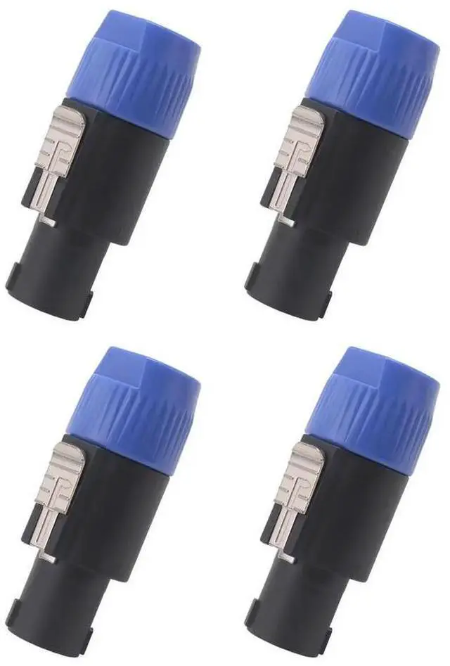 Alt view image 3 of 6 - Speaker Plug Twist Lock 4 Pole Speaker Plug compatible with Speakon NL4FC, NL4FX, NLT4X, NL2FC - 4 PACK
