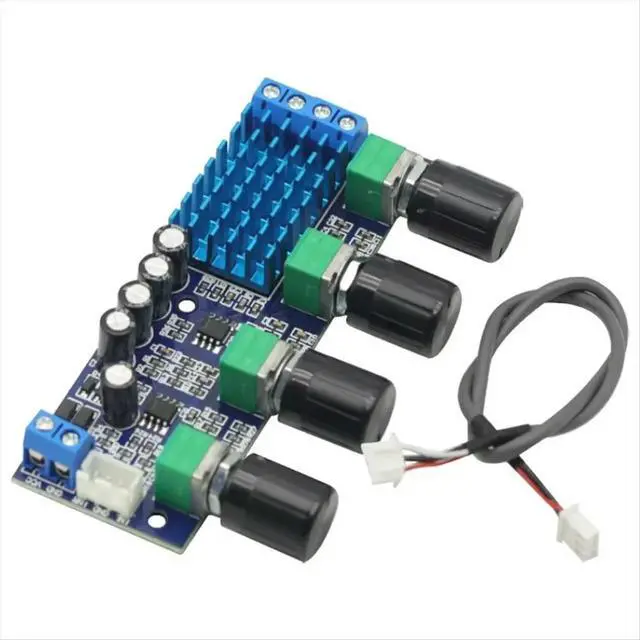 Alt view image 3 of 6 - XH-M577 TPA3116D2 Audio High Power Tone Op Amps DC 12-24V Dual-Channel Stereo 2 X 80W Digital Amplifier Board