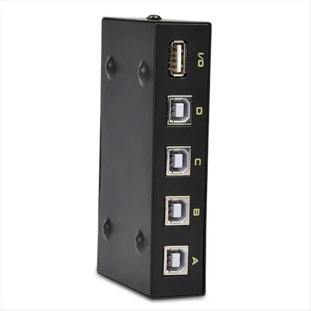 Alt view image 3 of 6 - USB 4 Ports Share Switch Switcher Box Hub Sharing Switch Adapter for PC Printer Accessory