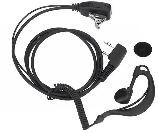 Main image of 3PCS 2 PIN Earpiece Headset PTT MIC Ear Hooks Walkie Talkie Earbud Earphone Earpiece for UV5R//HYT