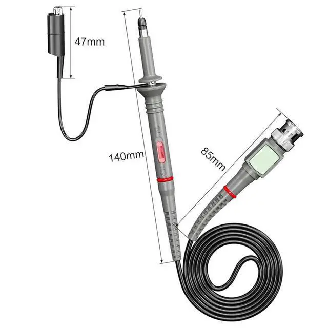 Alt view image 3 of 6 - P6100 Oscilloscope Probe 100MHz 10x Universal Passive Oscilloscope Probe,Enhanced Signal Fidelity,for Most Oscilloscopes