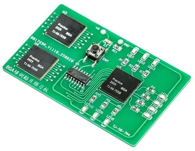 Main image of BGA Chip Training Teaching Experiment Soldering Practice Board SMD LED Flowing Light Assembly Kit A