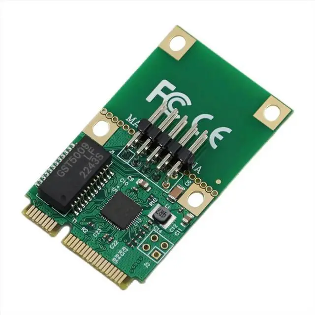 Main image of MINI PCI-E to Gigabit Ethernet Server Network Card 1000Mbps Gigabit Ethernet RJ45 LAN Network Adapter Curved PIN