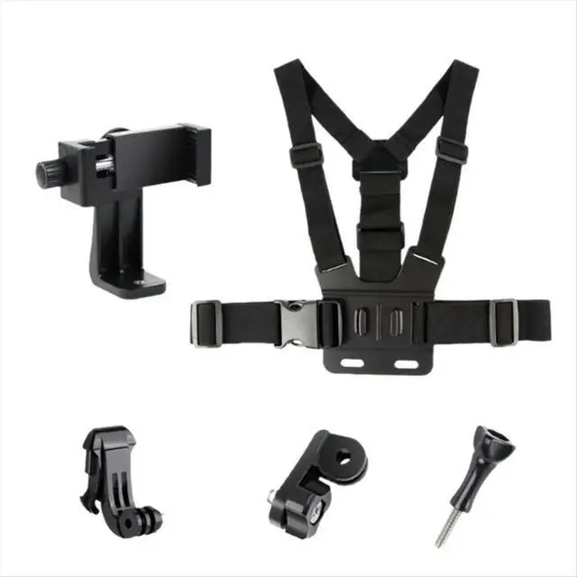Alt view image 2 of 6 - For Phone 5pcs Action Camera Kit Head Strap Chest Straps Mount Adjustable