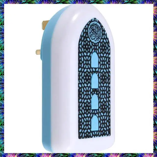 Alt view image 3 of 3 - Compact Quran Speaker With UK Plug, Translation Feature, Blue Unit With Button Control