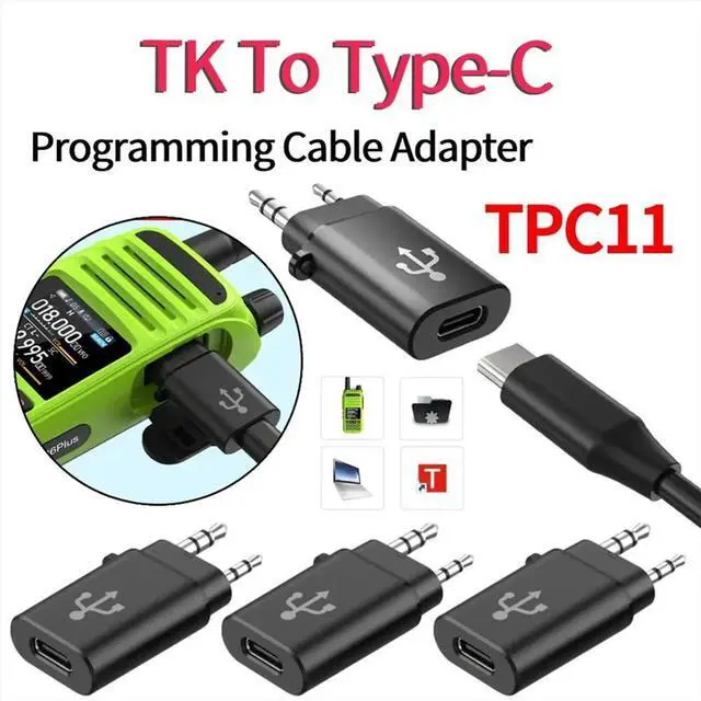 Alt view image 3 of 3 - TPC11 TK to Type-C Programming Cable Adapter TYPE-C Intercom Programming Adapter Walkie Talkie Accessories