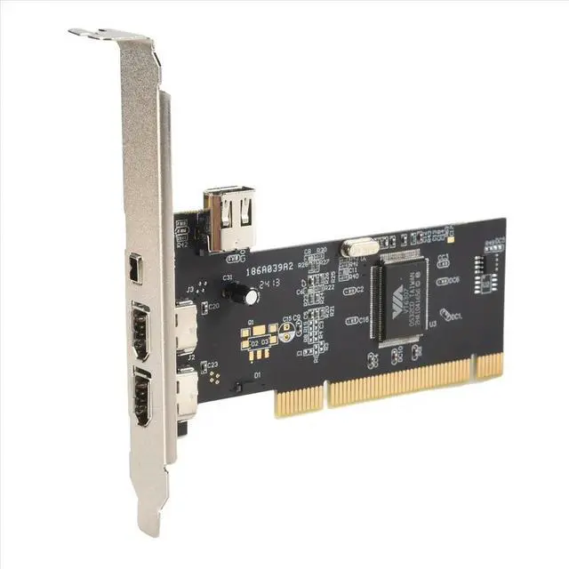 Alt view image 3 of 3 - 3 Port IEEE 1394 Firewire Card PCI Firewire Adapter IEEE 1394 PCI Controller Card for Desktop PC