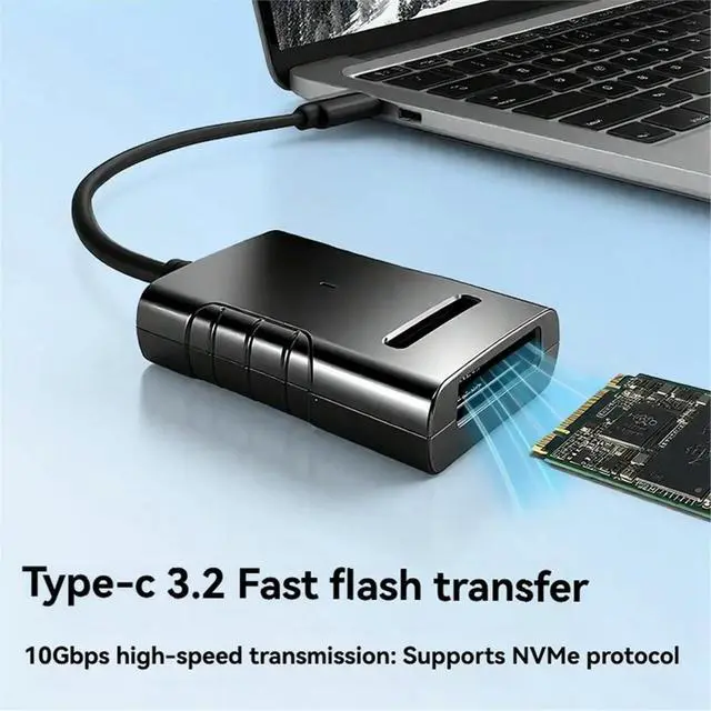 Alt view image 3 of 3 - M.2 Solid State Easy Drive Cable USB Type-C to M.2 NVME 10Gbps SSD Adapter for NVME PCIE Hard Drive Enclosures