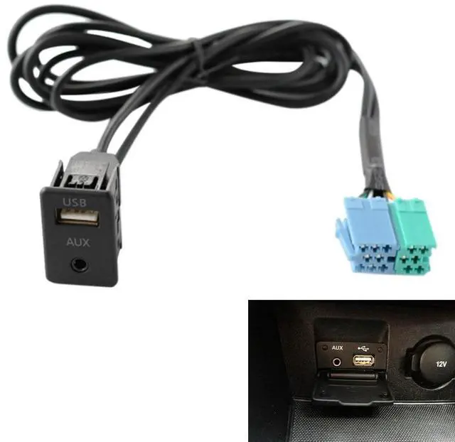 Alt view image 2 of 3 - Radio Extension AUX USB Port Adapter Cable Wiring Assy for