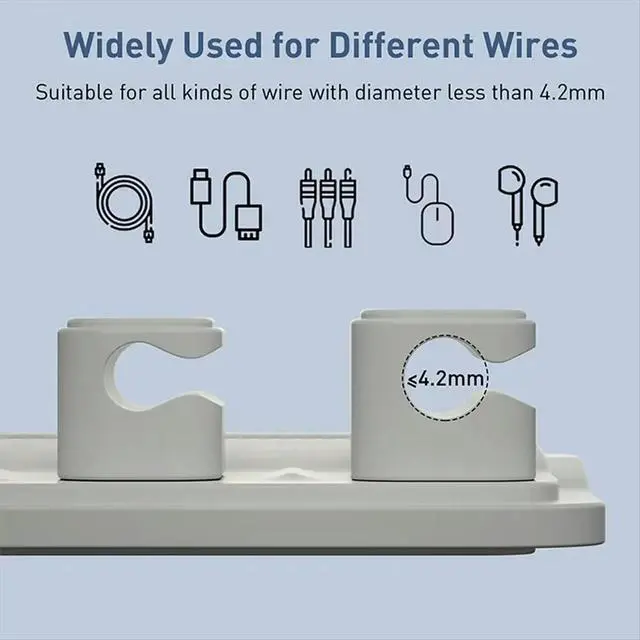 Alt view image 3 of 4 - Magnetic Mouse Cable Wire Organizer Desktop Cable Clip Protector Cord Winder Row Plug Fixed USB Charging Line Holder