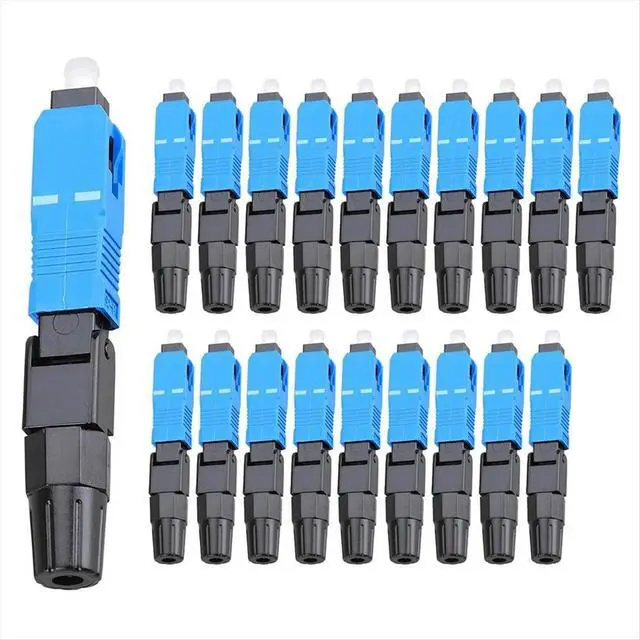 Alt view image 2 of 3 - 20Pcs SC/UPC Fiber Optic Fast Connectors Pre-Buried Quick Connector Fiber Assembly Adapters for Field Installation