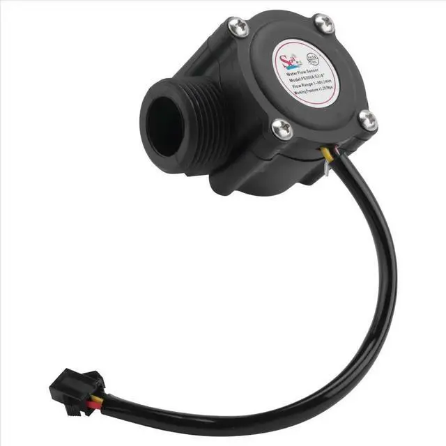 Alt view image 2 of 3 - 1-60L/Min DC 5-24V Hall Effect Water Sensor Counter Meter FS300A