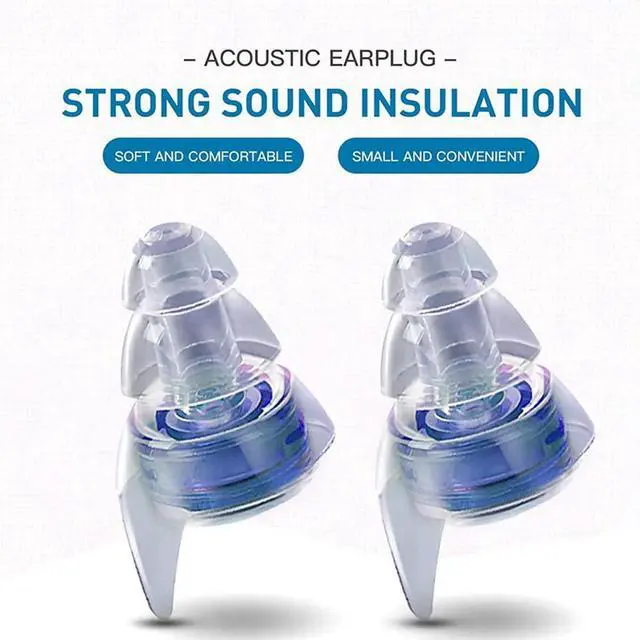 Alt view image 3 of 3 - 2 Pairs High Fidelity Concert Ear Plugs Black Ear Plugs With Fitler, Hearing Protection For Djs, Nighub, Concert, Motorcycles