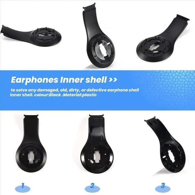 Main image of 1 Pair Earphone Inner Shell Replacement for Studio 3.0 Headphones Repair Parts Black