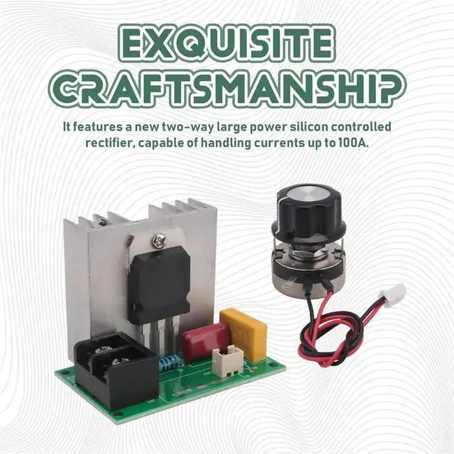 Alt view image 2 of 3 - Electronic Voltage Regulator 8000W AC 220V SCR Motor Speed Controller Dimming Speed Temperature Control